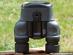 Underside of the Pentax Papilio 8.5x21 Binoculars