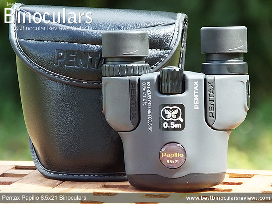 Carry Case & the Pentax Papilio 8.5x21 Binoculars