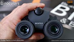 IPD set to minimum on the the Pentax Papilio II 8.5x21 Binoculars