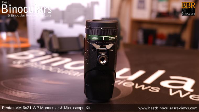 Focus Ring on the Pentax VM 6x21 WP Monocular & Microscope