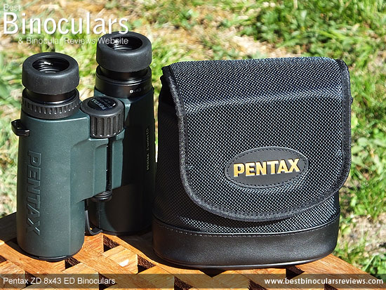 Carry case & the Pentax ZD 8x43 ED Binoculars