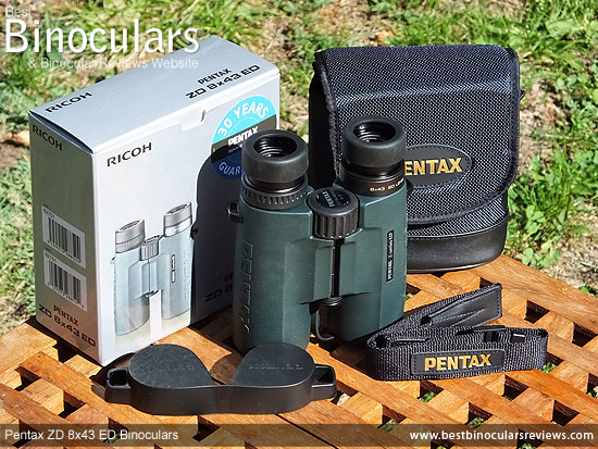 Accessories and the Pentax ZD 8x43 ED Binoculars