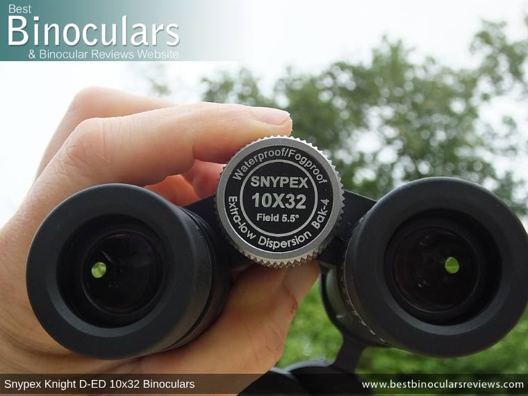 Focus Wheel on the Snypex Knight D-ED 10x32 Binoculars