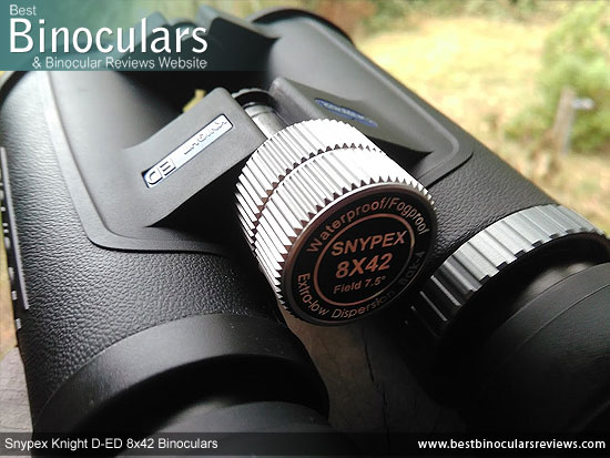 Focus Wheel on the Snypex Knight D-ED 8x42 Binoculars