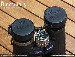 Lens Covers on the Snypex Knight D-ED 8x42 Binoculars