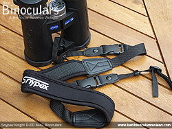 Neck strap on the Snypex Knight D-ED 8x42 Binoculars