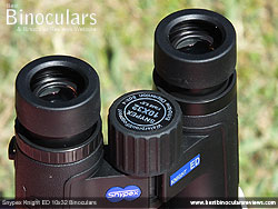 Eyecups on the Snypex Knight ED 10x32 Binoculars