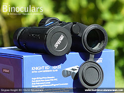 Lens Covers on the Snypex Knight ED 10x32 Binoculars