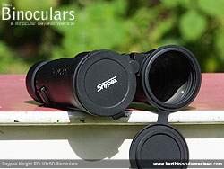 Lens Covers on the Snypex Knight ED 10x50 Binoculars