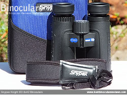 Neck strap on the Snypex Knight ED 8x42 Binoculars