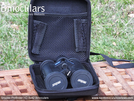 Inside the Snypex Profinder HD 8x42 Binoculars Carry Case