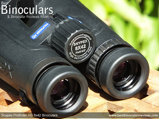 Focus Wheel on the Snypex Profinder HD 8x42 Binoculars
