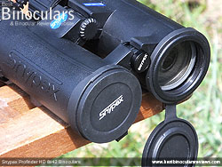 Objective Lens Covers on the Snypex Profinder HD 8x42 Binoculars