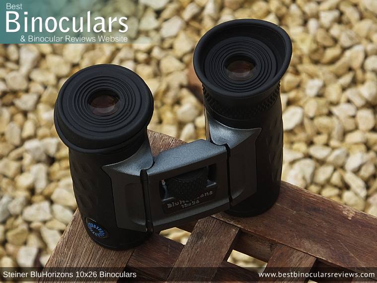 Eyecups on the Steiner BluHorizons 10x26 Binoculars