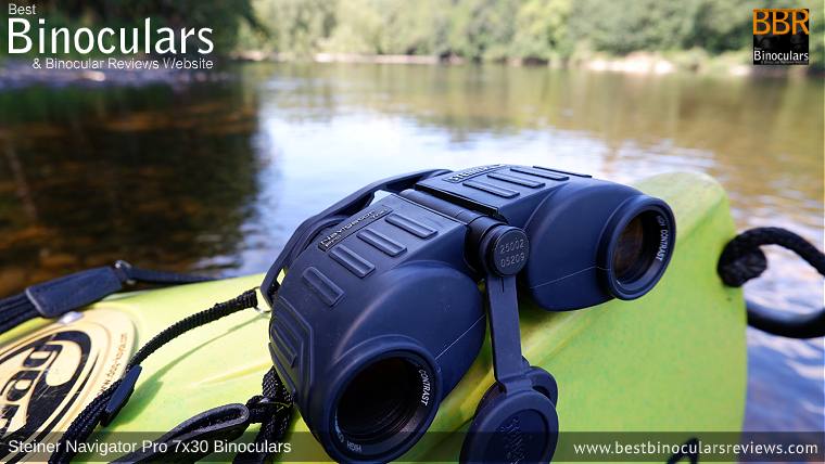 Steiner Navigator Pro 7x30 binoculars on a Kayak