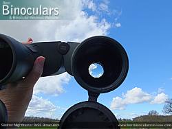 Deeply inset 32mm Objective lens on the Steiner Nighthunter 8x56 Binoculars