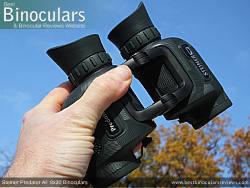 Holding the Steiner Predator AF 8x30 Binoculars