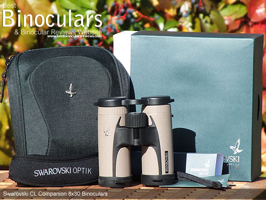 Swarovski 8x30 CL Companion Binoculars with Carry Case, Neck Strap, Wrist Strap and Eye Covers