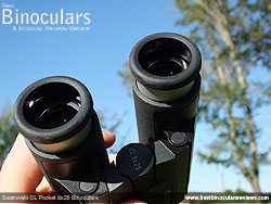 Eyecups on the Swarovski CL 8x25 Pocket Binoculars