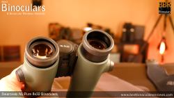 Eyecups on the Swarovski NL Pure 8x32 Binoculars