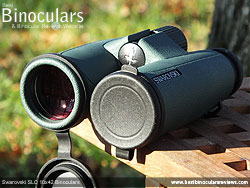 Objective Lens Covers on the Swarovski SLC 10x42 Binoculars