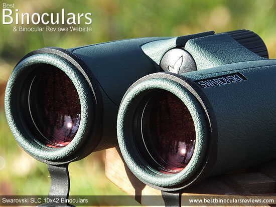 42mm objective lenses on the Swarovski SLC 10x42 Binoculars