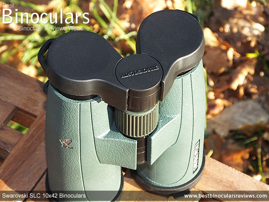 Rainguard on the Swarovski SLC 10x42 Binoculars