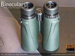 Underside of the Tom Lock Series One 8x42 Binoculars