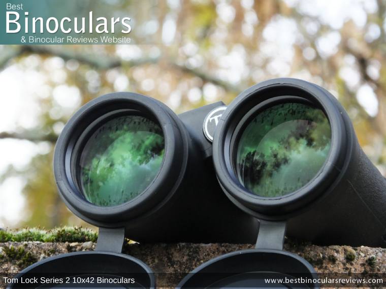 42mm Objective lenses on the Tom Lock Series 2 10x42 Binoculars