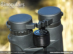 Rain Guard on the Tom Lock Series 2 8x42 Binoculars