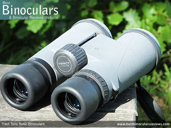 Focus Wheel on the Tract Toric 8x42 Binoculars