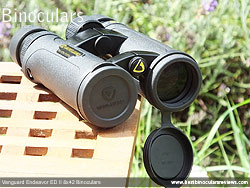 Lens Covers on the Vanguard Endeavor ED II Binoculars