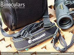 Neck strap on the Vanguard Endeavor ED II Binoculars