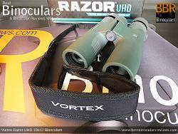 Neck Strap included with the Vortex Razor UHD 10x42 Binoculars