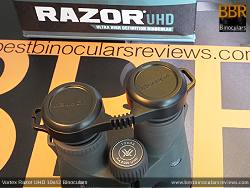 Rain Guard on the Vortex Razor UHD 10x42 Binoculars