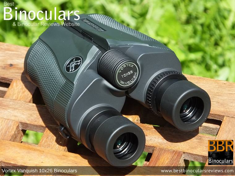 Focus Wheel on the Vortex Vanquish 10x26 Binoculars