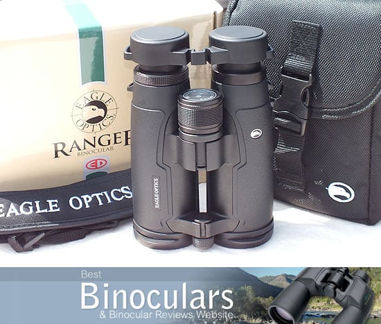 Eagle Optics Ranger ED 8x42 Binoculars with neck strap and carry case