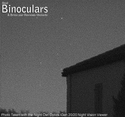 Photo Taken with the Night Owl Optics iGen 20/20 Night Vision Viewer