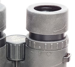 Eye Cup and diopter adjustment ring on the 10x42 Opticron Imagic BGA SE Binoculars