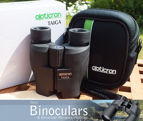 Opticron Taiga 8x25 compact binoculars with carry case and neck strap