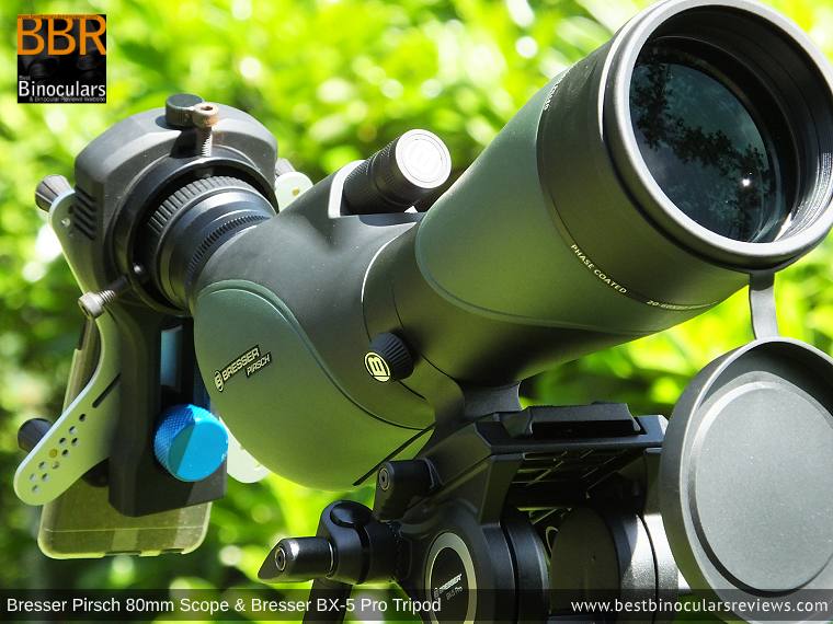 Digiscoping with the Bresser Pirsch 20-60x80 Spotting Scope