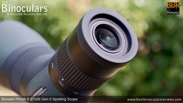 9-27x Zoom Eyepiece on the Bresser Pirsch 9-27x56 Gen II Spotting Scope