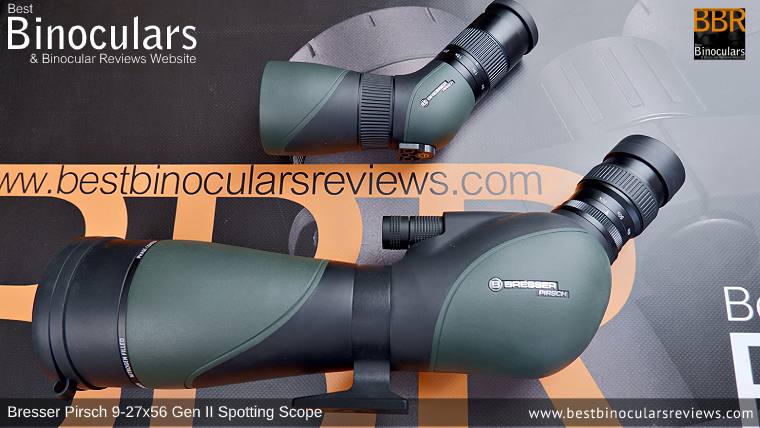 56mm vs 80mm Bresser Pirsch Gen II Spotting Scopes size comparison