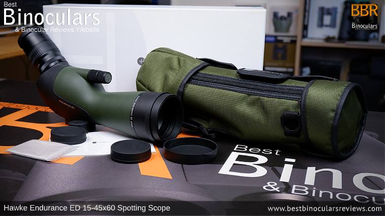 Hawke Endurance ED 15-45x60 Spotting Scope, Accessories & Bresser BX-5 Pro tripod