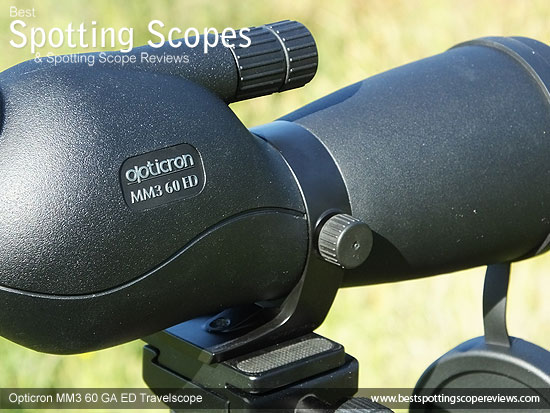 Mounting Plate & Collar on the Opticron MM3 60 GA ED Travelscope