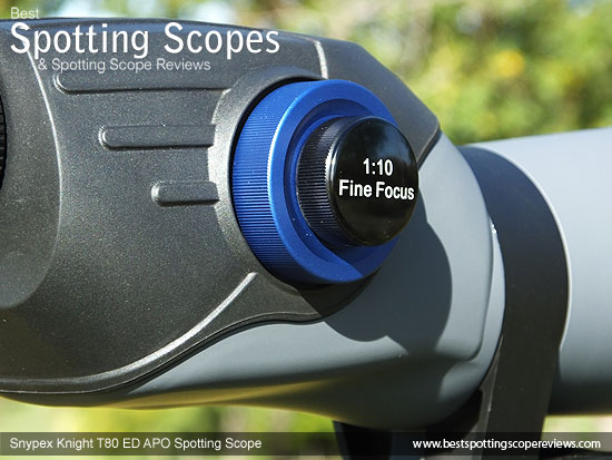 Focus Wheels on the Snypex Knight T80mm ED APO Spotting Scope