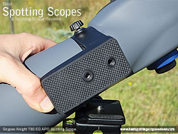 Mounting Plate on the Snypex Knight T80mm ED APO Spotting Scope