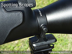 Mounting Plate & Collar on the Vanguard Endeavor HD 82A Spotting Scope