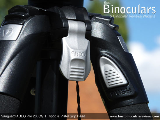 Column swivel lever on the Vanguard ABEO PRO 283CT Tripod