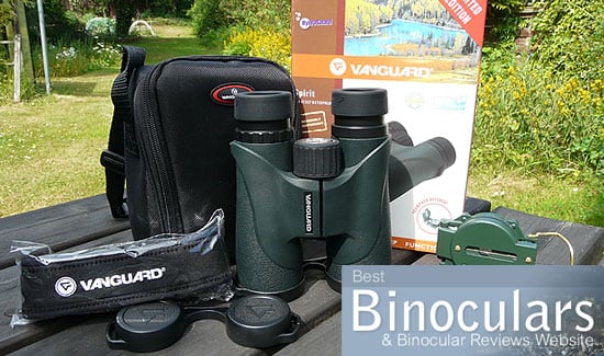 Vanguard Spirit 10x42 Binoculars including carry case, neck strap and included compass